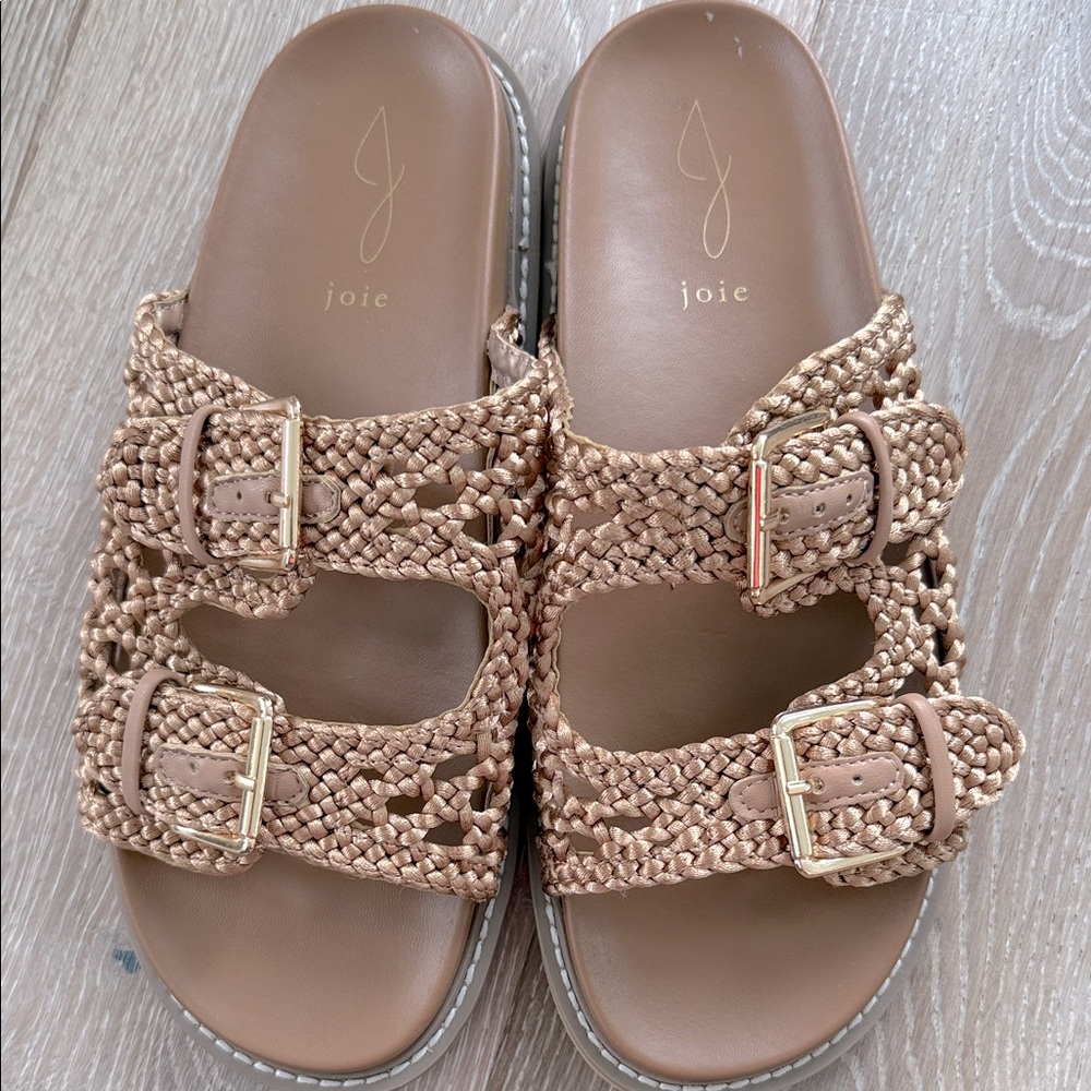 Joie Woven Buckle Slides